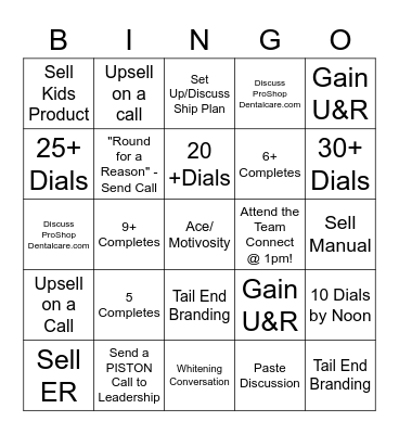 Special Bingo Card