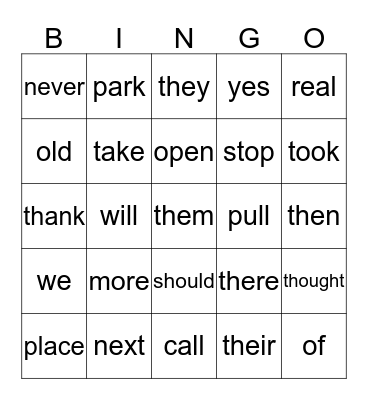 Bingo Card