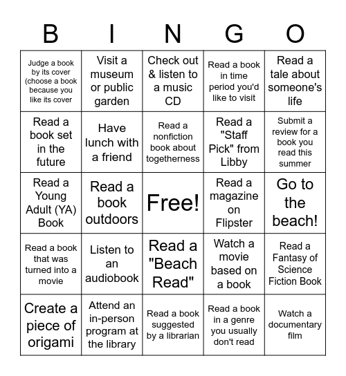 All Together Now at Maitland Public Library Bingo Card