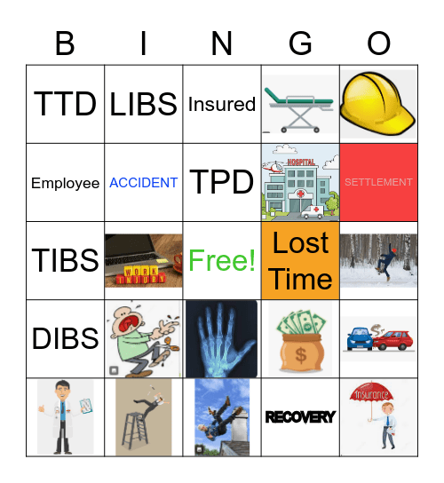 Workers Comp Bingo Card