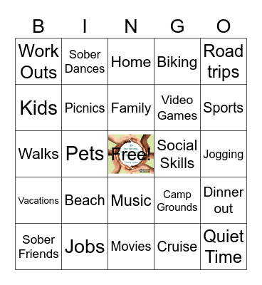 Sober Fun Bingo Card