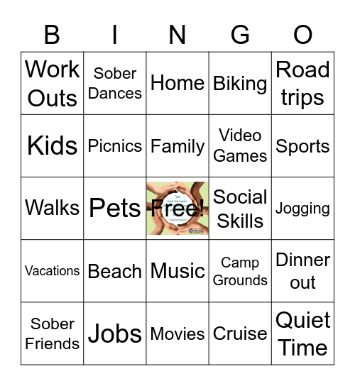 Sober Fun Bingo Card