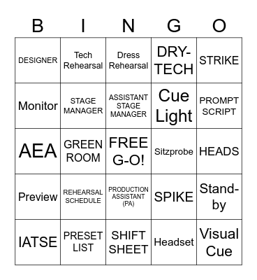 TECH WEEK BINGO Card