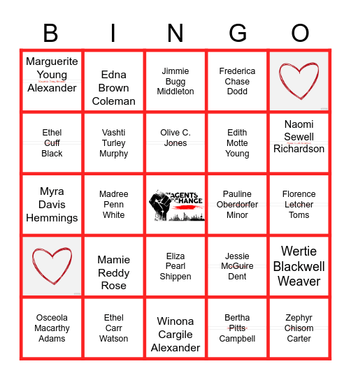 22 Founders of Delta Sigma Theta Sorority, Inc. Bingo Card