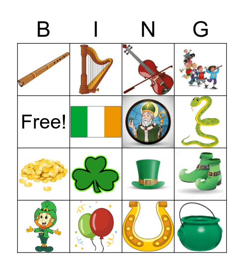 St. Patrick's Day Bingo Card