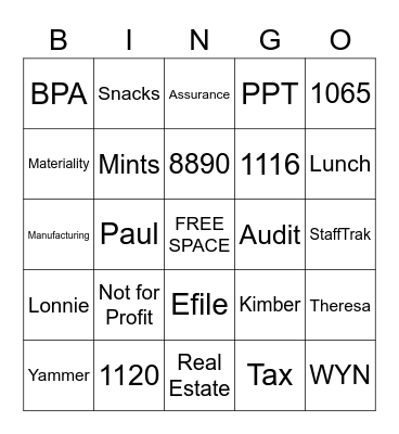 Plante Moran FLNT Bingo Card