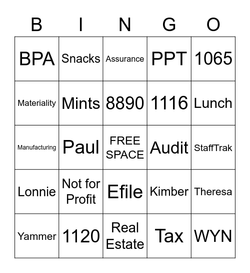 Plante Moran FLNT Bingo Card