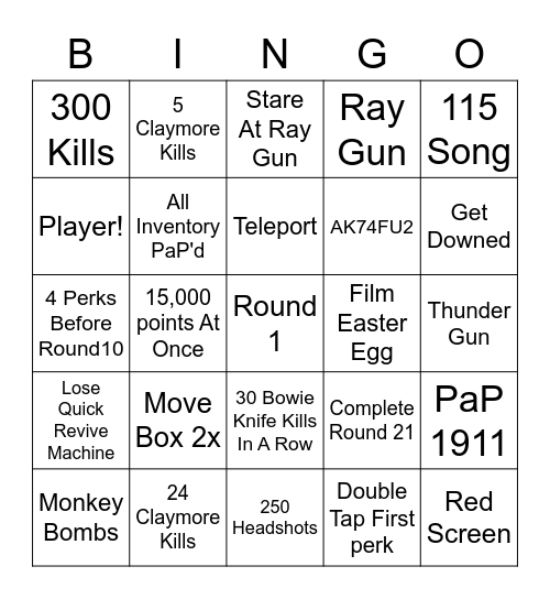 Kino Der Toten BINGO Card