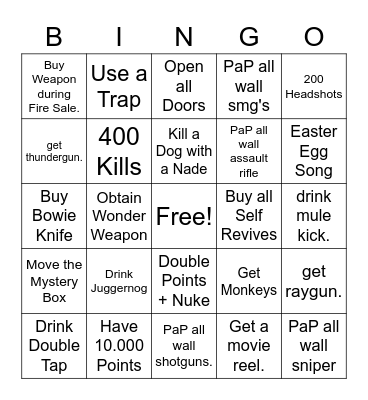 kino der toten bingo Card