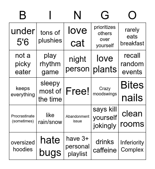hallu similarity bingo Card