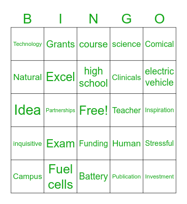 STEM: Technology Bingo Card