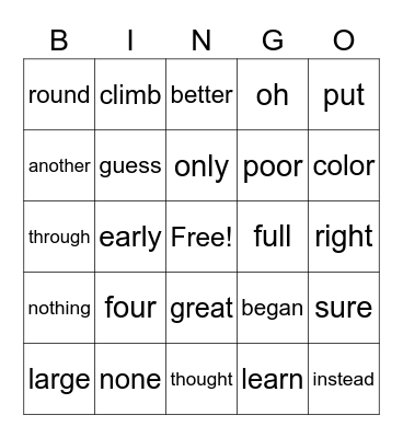 1-5a Bingo Card