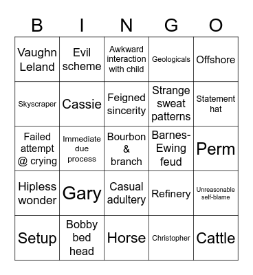 D A L L A S Bingo Card