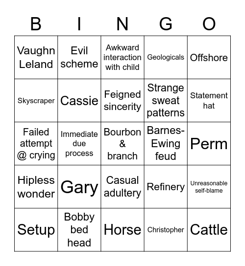 D A L L A S Bingo Card