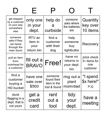 HAPPY BINGO DAY Bingo Card