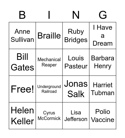 Making a Difference in Communities Bingo Card