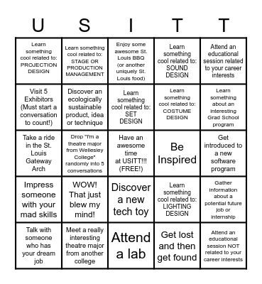 USITT 2023 BINGO!!! Bingo Card