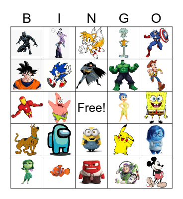 Primary Group Bingo Card