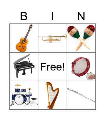 Instruments Bingo Card