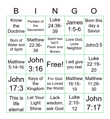 DM New Testament Fall 2023 Bingo Card
