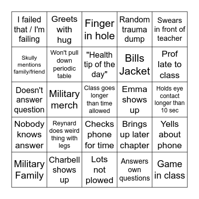 ECC BINGO Card