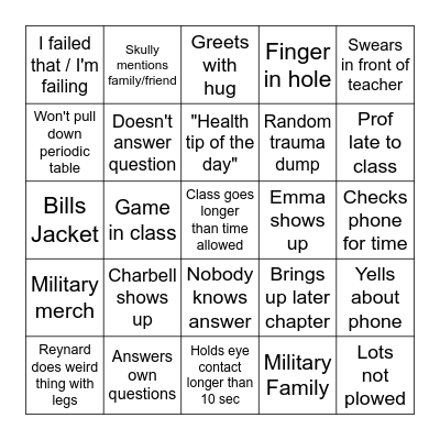 ECC BINGO Card