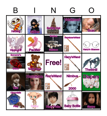 Harry Potter Baby Bingo Card