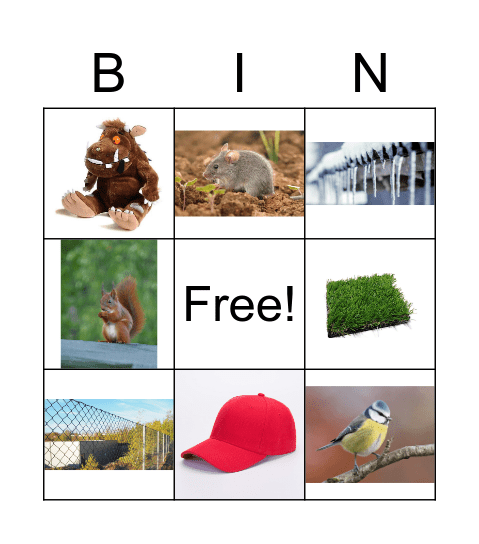 Gruffalo bingo Card