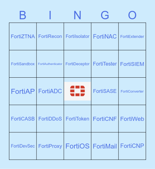 FORTINET Bingo Card