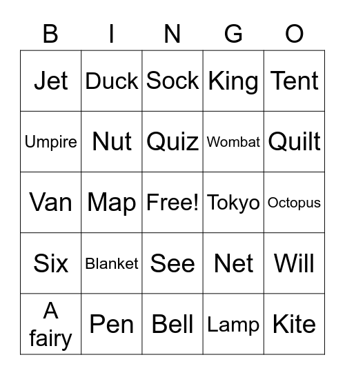 C4 Lesson 21 Bingo Card