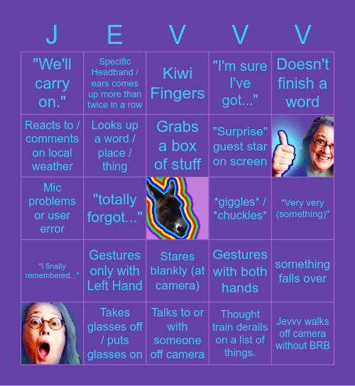 Jevvv EnZed Bingo Card