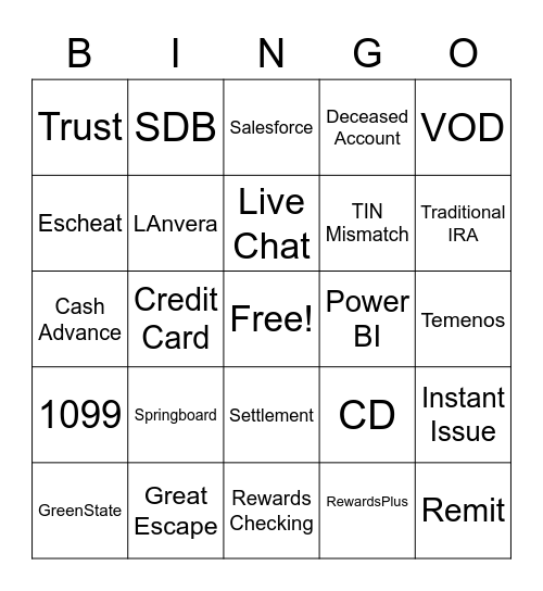 BINGO Card