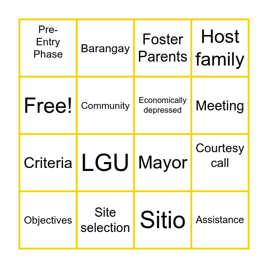 BINGO Card