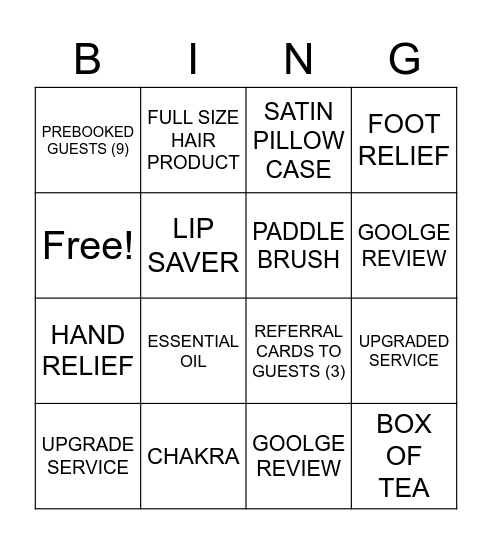 I'M FEELING LUCKY Bingo Card