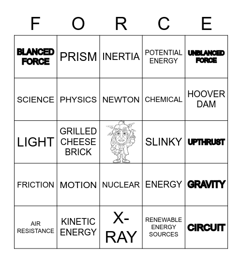 PHYSICS FUN Bingo Card