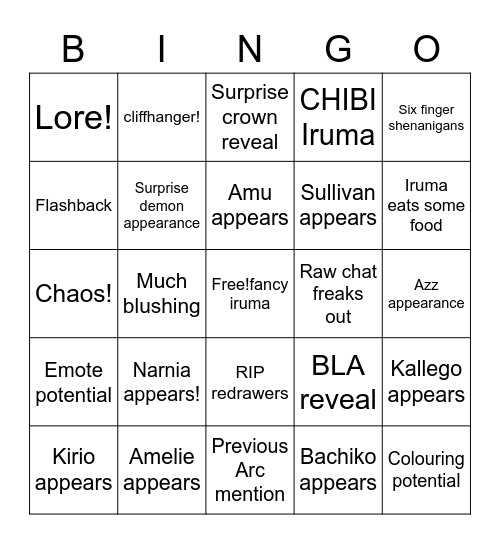 Devicullum Bingo! Bingo Card