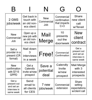 CR BINGO Card Bingo Card