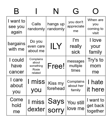 Vicgo Bingo Card