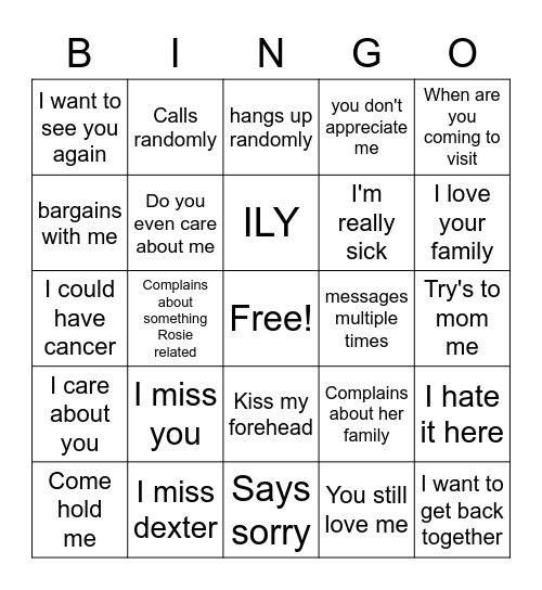 Vicgo Bingo Card