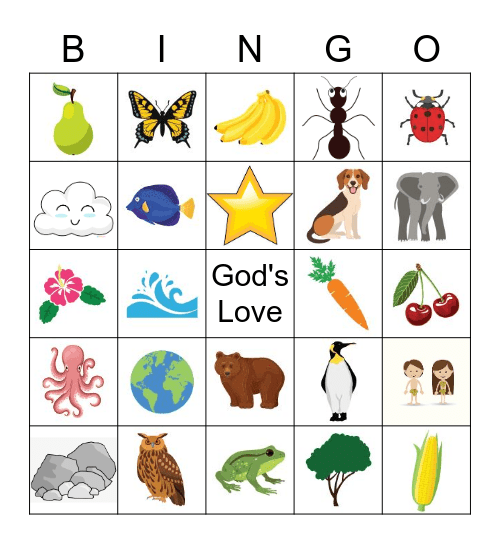 Creation Bingo Card