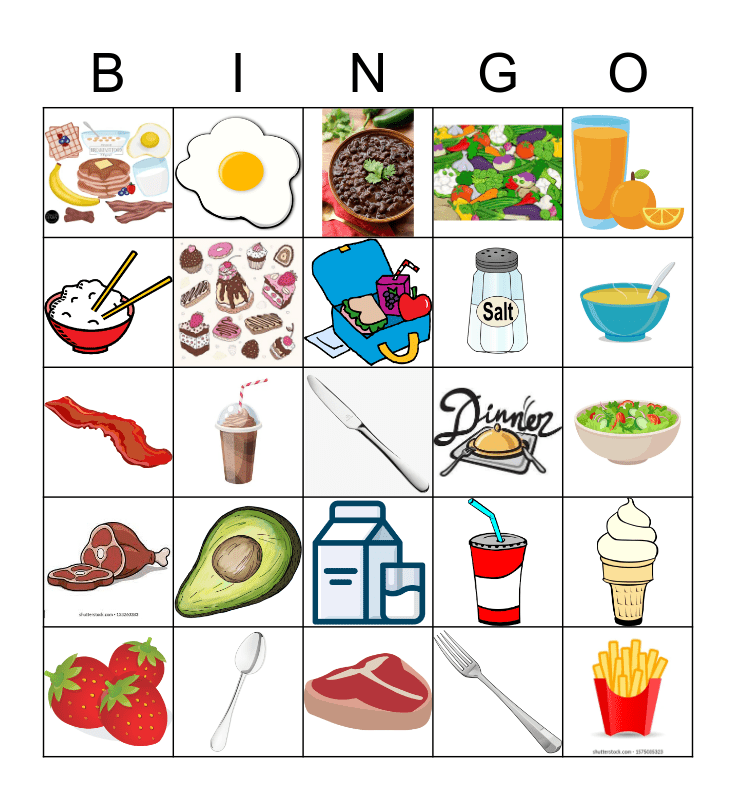 BINGO COMIDA Bingo Card