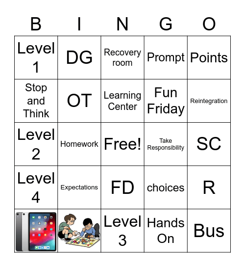 DCS Program Bingo Card