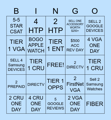 MARCH MADNESS SELLERS BINGO Card