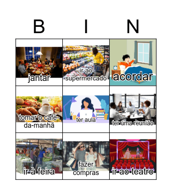 Atividades Bingo Card