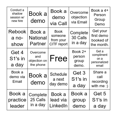 Microsoft Word  Bingo Card