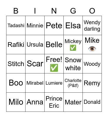 Sloth’s Bingo Card Bingo Card