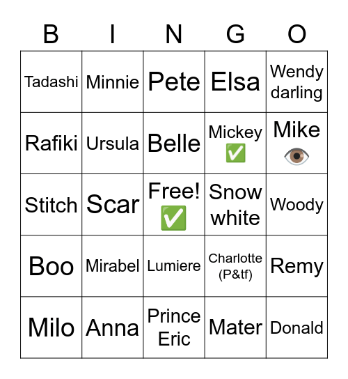 Sloth’s Bingo Card Bingo Card