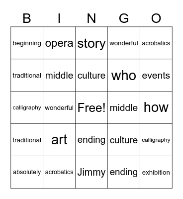 Let's Read Together! Bingo Card