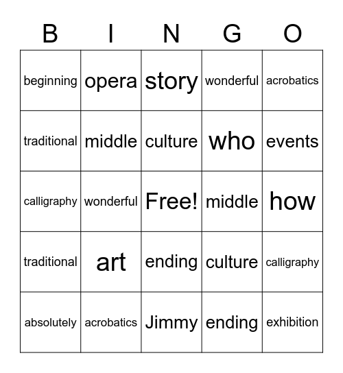 Let's Read Together! Bingo Card