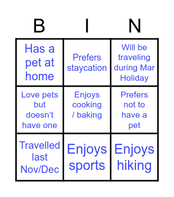 Bingo Card
